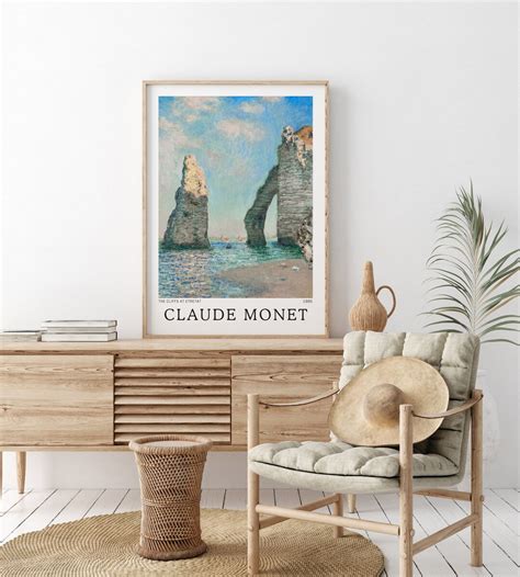 Claude Monet Print the Cliffs at Etretat Art Print Vintage - Etsy