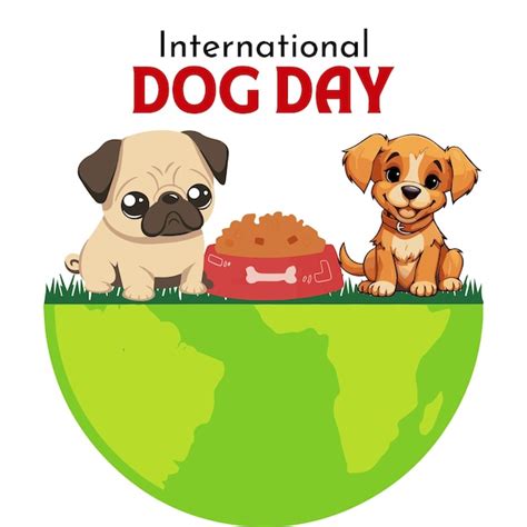 Premium Vector International Dog Day Or World Dog Day Celebrate Our