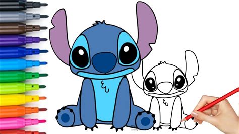 How To Draw Stich Stich Draw Step By Step Youtube