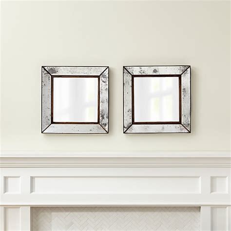 Dubois Small Square Wall Mirrors, Set of 2 | Crate and Barrel