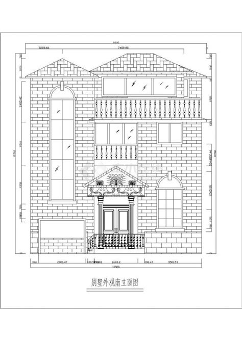 某三层乡村别墅建筑设计图纸（全套）别墅建筑土木在线