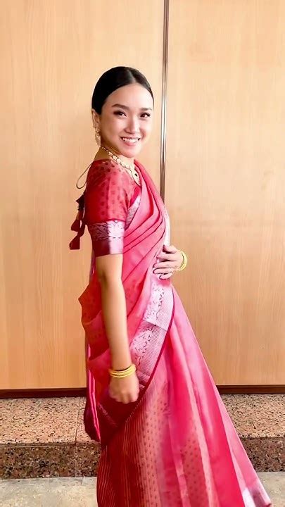 Chinese Wife Wears Pink Saree To Indian Wedding Youtube