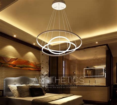 Modern Circular Ring Pendant Lights 321 Circle Rings Acrylic Aluminum