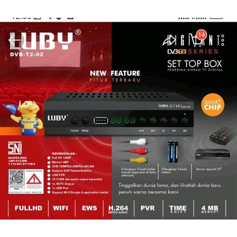 Jual Luby Set Top Box Dvbt C Receiver Tv Stb Dvb T Free