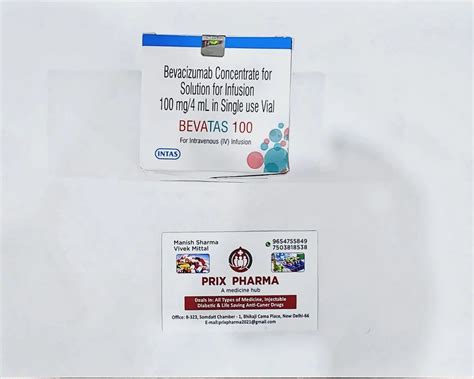 Intas Bevatas Mg Bevacizumab Injection Packaging Vail At Rs