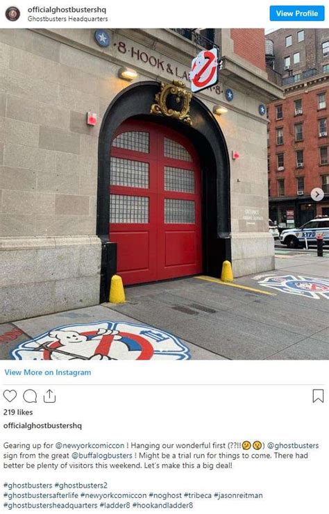 Hook And Ladder 8 Firehouse Displays Ghostbusters Sign In Celebration Of