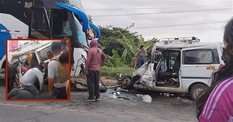 Ica Mueren 3 Personas En Choque De ómnibus Y Miniván En La Carretera