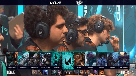 Lol Lec Summer Playoffs Recap Fnatic Vs Rogue Lower Bracket Final