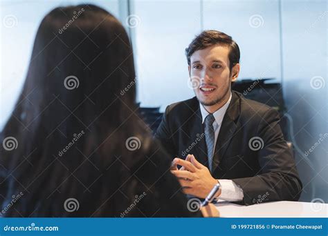 Manager Interviewing Female Candidate Applicant Who Recruit Job In The