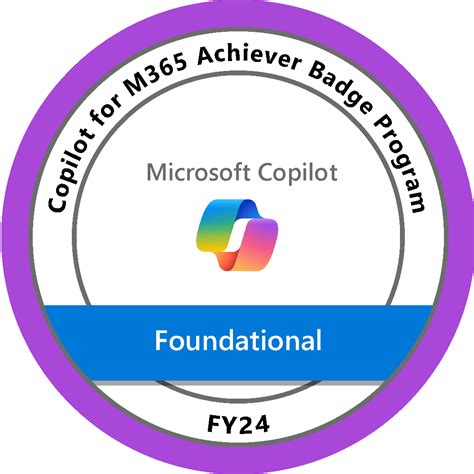 Copilot For M Achiever Badge Foundational Credly