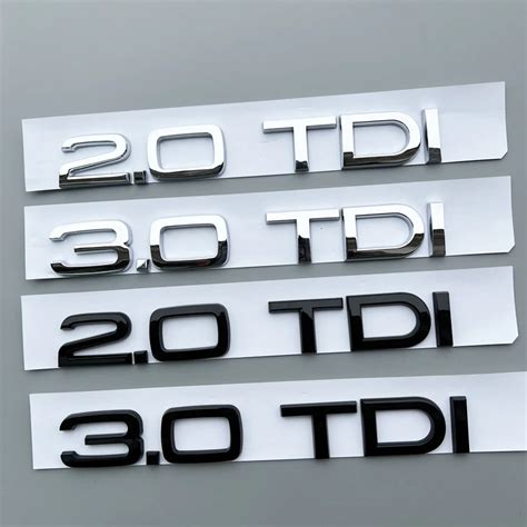 Car Tdi Letters Logo Trunk Fender Badge Emblem Decals Styling