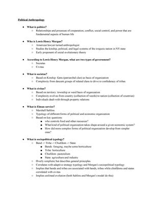 Cultural Anthropology Lecture Notes Table Of Contents Class Notes 2