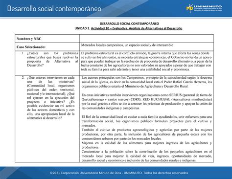 An Lisis De Alternativas Al Desarrollo Desarrollo Social