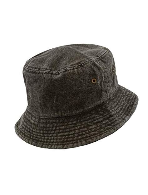 Buy The Hat Depot Washed Cotton Denim Bucket Hat Online Topofstyle