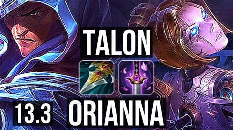 TALON Vs ORI MID 9 0 1 3 3M Mastery Legendary KR Diamond 13 3