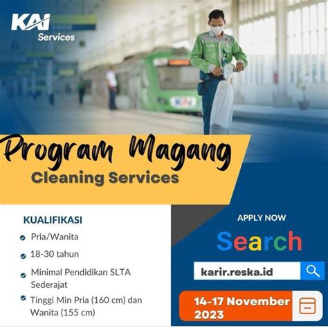 Lowongan Kerja Cleaning Services Magang Cook Helper Packaging