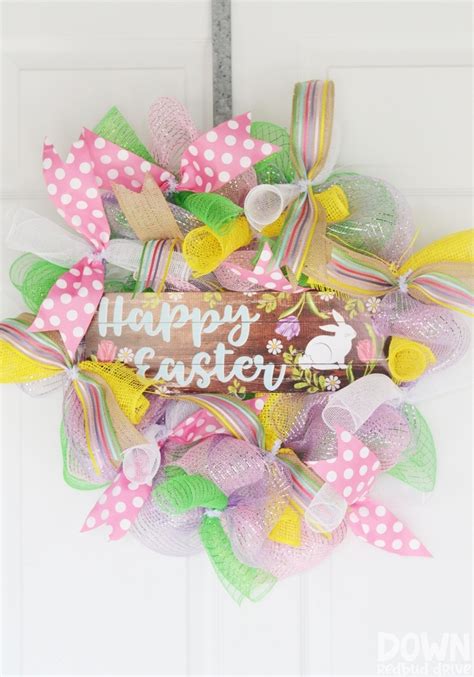 Diy Easter Mesh Wreath Simple Mesh Wreath Tutorial