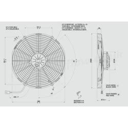 30102041 SPAL 14 350mm Cooling Fan VA08 AP70 LL 23MA 12v 1623 Cfm