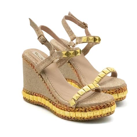 Rosalie Nude Hand Embellished Luxury Wedge Shoe RETTROSE Wolf Badger