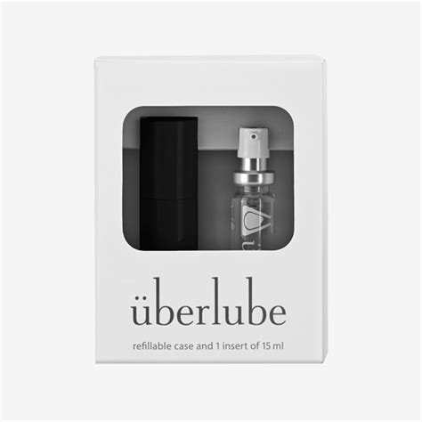 Uberlube Silicone Lubricant And Discreet Silver Case 15ml Black