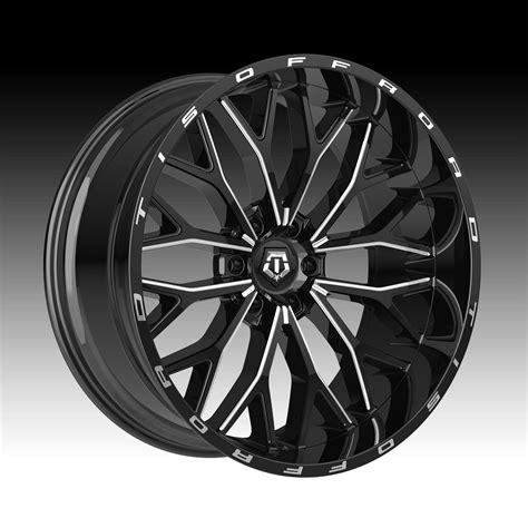 Tis Offroad Bm Gloss Black Milled Custom Truck Wheels Bm Tis