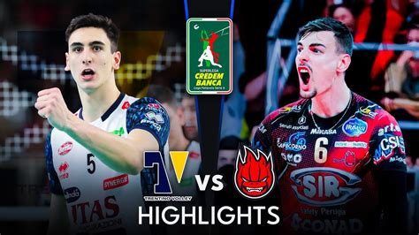 Trentino VS Perugia Highlights Superlega Round 10 YouTube