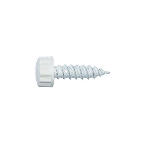 Nylo Tec 14 X 1 In Nylon White Bi Hex Head Sheet Metal Screw 100 Per