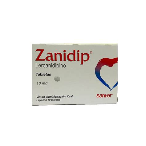 Zanidip 10mg C10 Tabletas Farmacia Chs