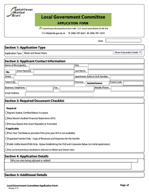 Fillable Online Local Government Committee Application Form