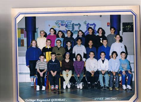 Photo de classe 6e de 2001 Collège Raymond Queneau Copains d avant