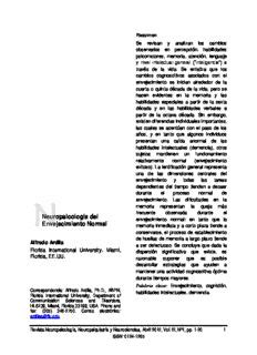 Neuropsicología del Envejecimiento Normal Alfredo Ardila PDF