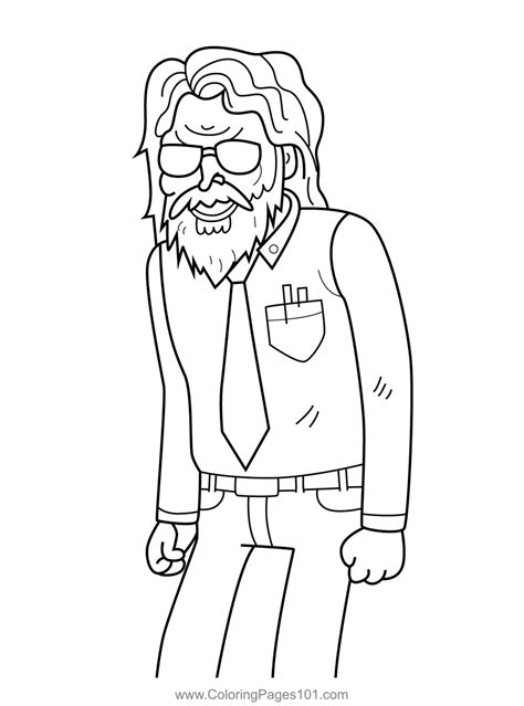 Garrett Bobby Ferguson Jr Regular Show Coloring Page For Kids Free