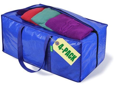 Rebrilliant Jumbo Heavy-Duty Moving Bags, Clothing Storage Bags With ...