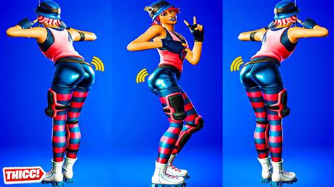 New Fortnite Razor Rae Skin Showcase Thicc 🍑😍 Top Tiktok Emotes