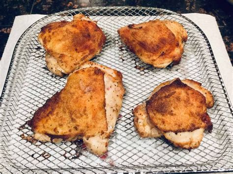 Crispy Juicy Air Fryer Chicken Thighs ~ The Recipe Bandit