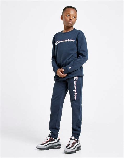 Buy Blue Champion Fleece Joggers Junior Jd Sports Jd Sports Ireland