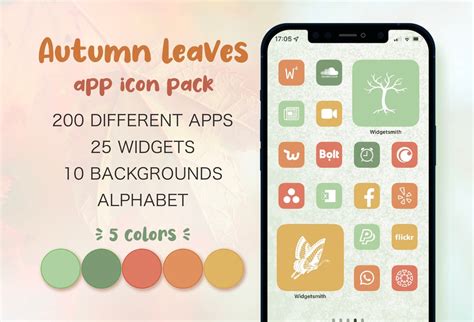 1100 Autumn App Icons For Ios 16 App Icons In Colorful Fall Theme For