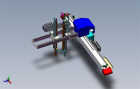 850框架式双截式双行程机械手solidworks 2013模型图纸下载 懒石网