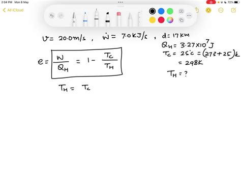 Solved Ii A Particular Car Does Work At The Rate Of About Kj S