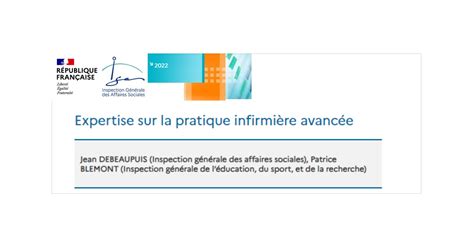 Expertise Sur La Pratique Infirmi Re Avanc E Rapport Igas