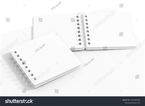 White Realistic Closed Notebook Cover Square Stock Illustration