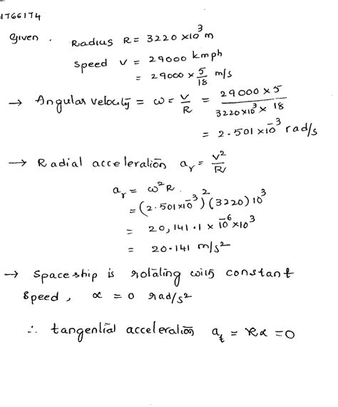 What Are The Magnitudes Of A The Angular Velocity B The Radial