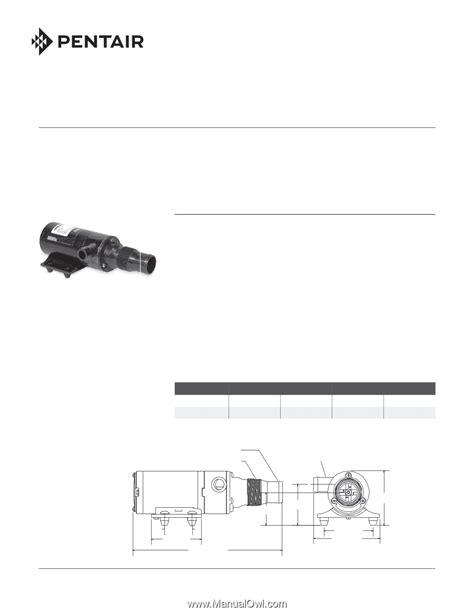 Pentair Pentair Shurflo Macerator Pump Shurflo 3200 Macerator Pump Manual