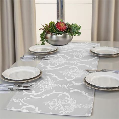 Kit 5 Caminhos Trilho De Mesa Decorativo Jacquard 1 80m X 0 40m Raga