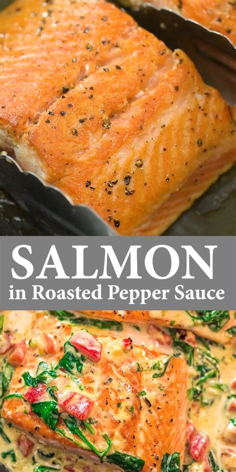 Salmon In Roasted Pepper Sauce Artofit