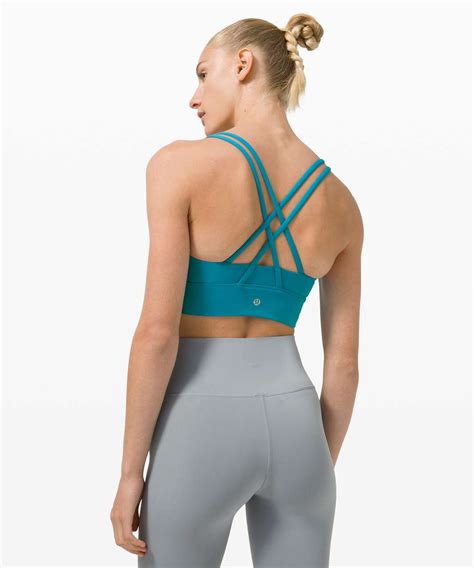 Lululemon Energy Bra Long Line Medium Support Bd Cup Hawaiian Blue Lulu Fanatics