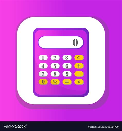 Calculator Icon Flat Design Isolated Royalty Free Vector