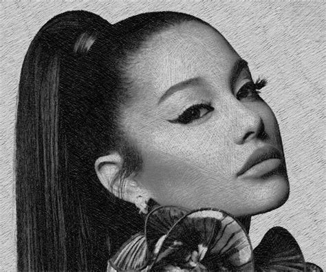Ariana Grande Drawing Black And White