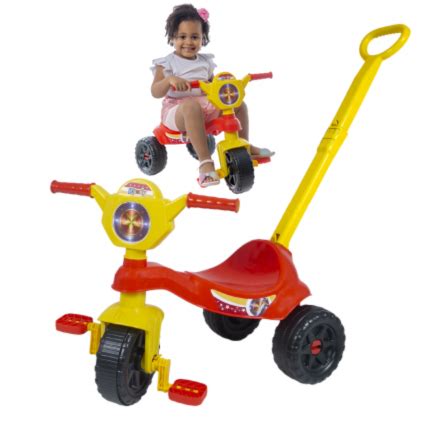 Triciclo Motoca Infantil Carrinho De Passeio Haste 25kg Shopee Brasil