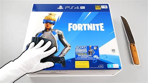 PS4 Pro FORTNITE EDITION Console Unboxing Neo Versa Skin Bundle